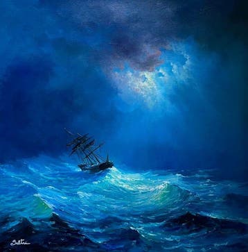 Mauro Seltri (1959) - Onde di luce fredda