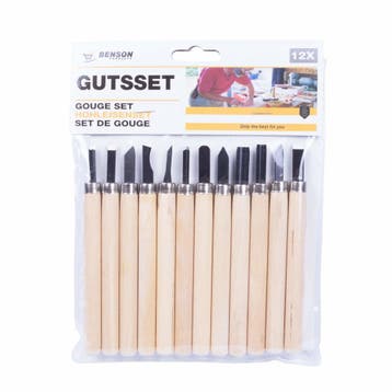 Benson 12-delige gutsset voor houtbewerking - geslepen le..., Ophalen of Verzenden, Nieuw