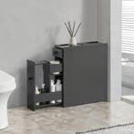 [en.casa] Niskast badkamerkast met 2 lades 58x16x48 cm donke, Huis en Inrichting, Badkamer | Badkamermeubels, Verzenden, Nieuw