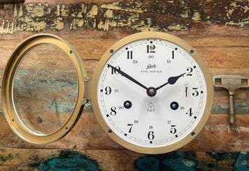 Klok - Schatz - Messing, Glas - 1960-1970 - Schatz Royal