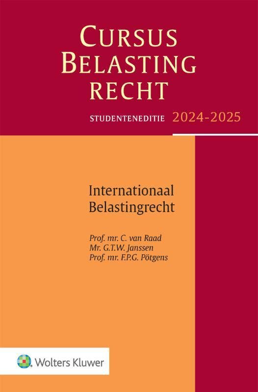 Studenteneditie Cursus Belastingrecht Internat 9789013171891, Boeken, Studieboeken en Cursussen, Zo goed als nieuw, Verzenden