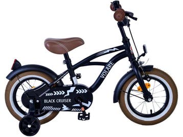Volare Black Cruiser - Kinderfiets - 12 inch - Zwart, Fietsen en Brommers, Verzenden, Zo goed als nieuw, Volare