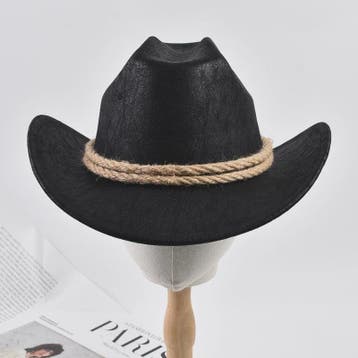 Stijlvolle Vintage Western Cowboy Hoed met Touwdecoratie - P, Verzenden, Nieuw