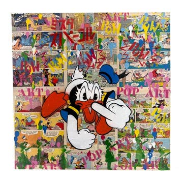 Koen Betjes (1992) - Rebellious Donald Duck x Comics x, Antiek en Kunst, Kunst | Schilderijen | Modern
