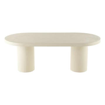 Eettafel Capsule Maya Microcement Cilinderpoot 180 cm Beige, Verzenden, Nieuw, Industriële meubels, Overige vormen