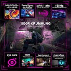 Gaming Monitor - Beeldscherm computer - 27 inch - Curved - 1, Computers en Software, Monitoren, Verzenden, Zo goed als nieuw