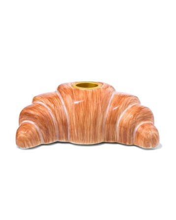 HEMA Kaarshouder 13.5x8x4.5cm keramiek croissant, Verzenden, Nieuw, Oranje