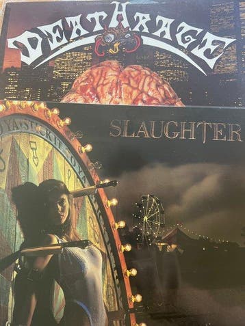 Deathrage - Slaughter - 2x Albums. - Down in the Depth of, Nieuw in verpakking