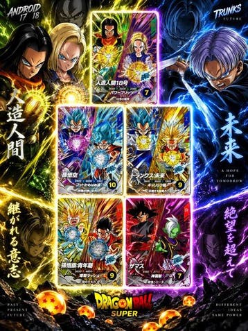 Bandai - 5 Card - Dragon Ball, Dragon Ball Z - Son Goku, Nieuw