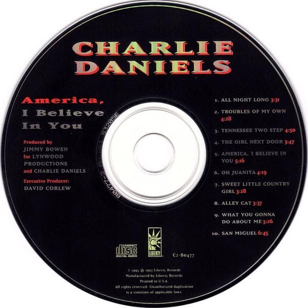 Charlie Daniels - America, I Believe In You, Cd's en Dvd's, Cd's | Pop, Gebruikt, Ophalen of Verzenden
