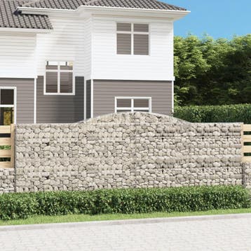 vidaXL Schanskorf gewelfd 400x50x140/160 cm gegalvaniseerd, 100 cm of meer, Verzenden, Nieuw, Metaal