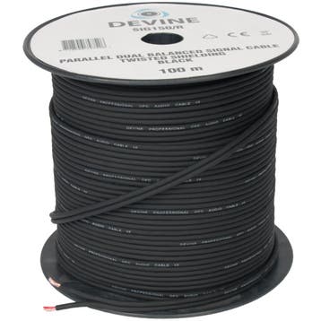 Devine SIG150/R audiokabel, 2x2 0.16 mm², ø 5.5 mm, 100 m, Verzenden, Nieuw