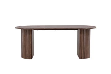 Ovale Eettafel Oakly 200x90 cm Eikenhout Bruin Fineer Jorn, Verzenden, Nieuw