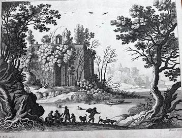 Paul Bril (1554-1626), after - Krajobraz antyczny