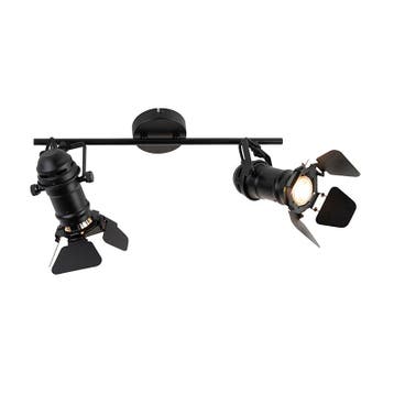 Smart spot zwart incl. WiFi GU10 2-lichts met kleppen -, Huis en Inrichting, Lampen | Spots, Verzenden, Nieuw, Industrieel