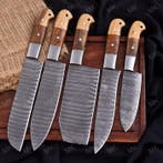 Keukenmes - Chefs knife - Gevouwen staal, hout en olijfhout