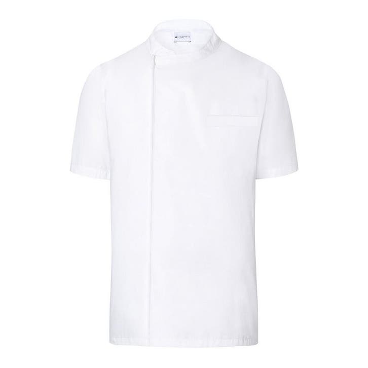GGM Gastro | (6 stuks) KARLOWSKY | Korte Mouw Kokshemd - Wit, Kleding | Heren, T-shirts, Wit, Maat 46 (S) of kleiner, Nieuw, Verzenden