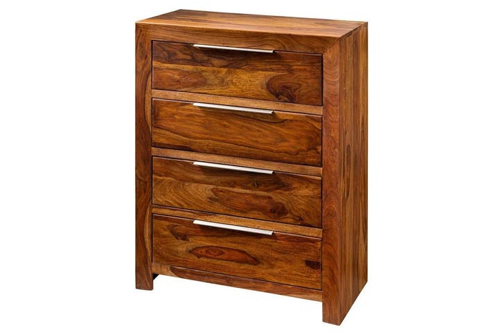 Dressoir PURE 100 cm sheeshamhout bruine steenafwerking -, Huis en Inrichting, Kasten | Dressoirs, Ophalen of Verzenden