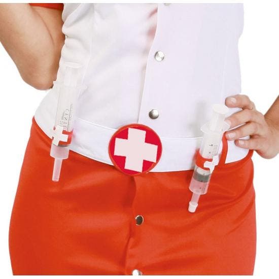 Riem met 2 spuiten voor zuster - Dokter/ zuster acc, Hobby en Vrije tijd, Feestartikelen, Verzenden