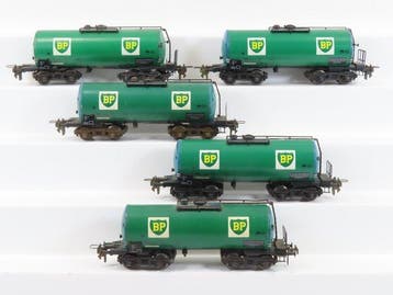 Trix Express H0 - Modeltrein goederenwagon (5) - 5x 4-assige, Nieuw