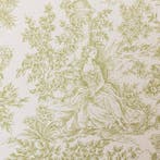 BA066 - Tessuto Toile de Jouy Verde – 2,8 x 2,5 m -
