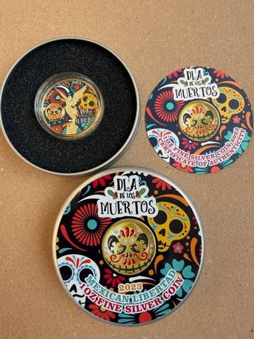 Mexico. 1 Onza 2023 Dia de los Muertos with Skull insert1