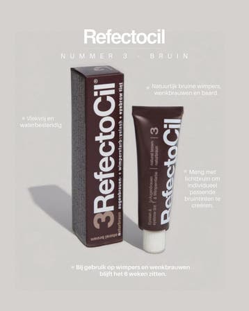 Wenkbrauw / wimperverfset Bruin - Refectocil - 1 Set. new, Ophalen of Verzenden, Nieuw
