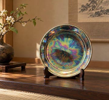 Sakamoto Arata – Japans iriserende lustreglazuur-schotel -