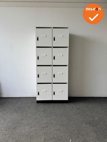 Lockerkast - 190x80x52 - 8 lockers - Inclusief sleutels, Werkplek, Ophalen of Verzenden, Gebruikt, Kast