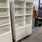 Witte houten opbergkast - 203x120x42 cm, Ophalen of Verzenden, Nieuw