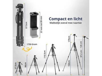 Studio ME Statief - 179 cm - Top-Down Fotografie - Zwart, Verzenden, Nieuw