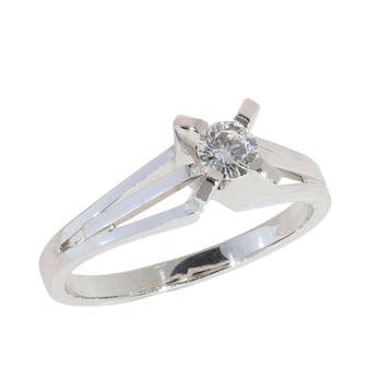 Zonder minimumprijs - Ring - 18 karaat Witgoud - 0.23ct. tw., Nieuw