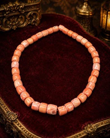 Kraal - Antique coral bead necklace 653g - Antieke