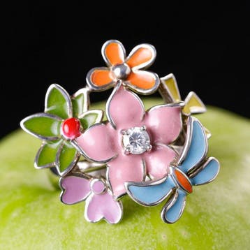 Ring Fiaba di Primavera – Zilver met emaille en