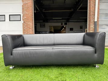 Bank GELDERLAND type 4800 bankstel zwart leer design sofa, Huis en Inrichting, Banken | Bankstellen, Design, Driepersoons, Rechte bank