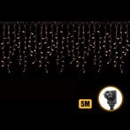 Led gordijn kerst - 5 meter - warm wit - 200 leds, Ophalen of Verzenden, Nieuw