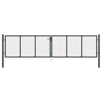 vidaXL Tuinhek van gaas gegalvaniseerd staal 400x100 cm, Verzenden, Nieuw
