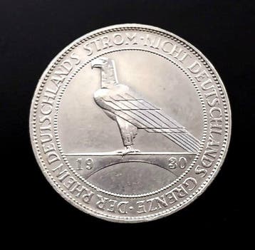 Duitsland, Weimar Republiek 5 Reichsmark 1930 A / Liberation, Postzegels en Munten