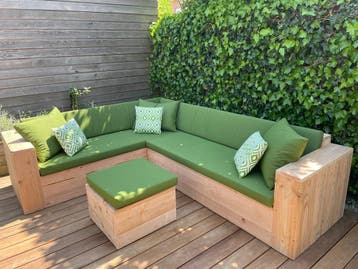 Douglas hoekbank loungeset en loungebank tuinbank en tuinset, Bank, Verzenden, Steigerhout, Nieuw