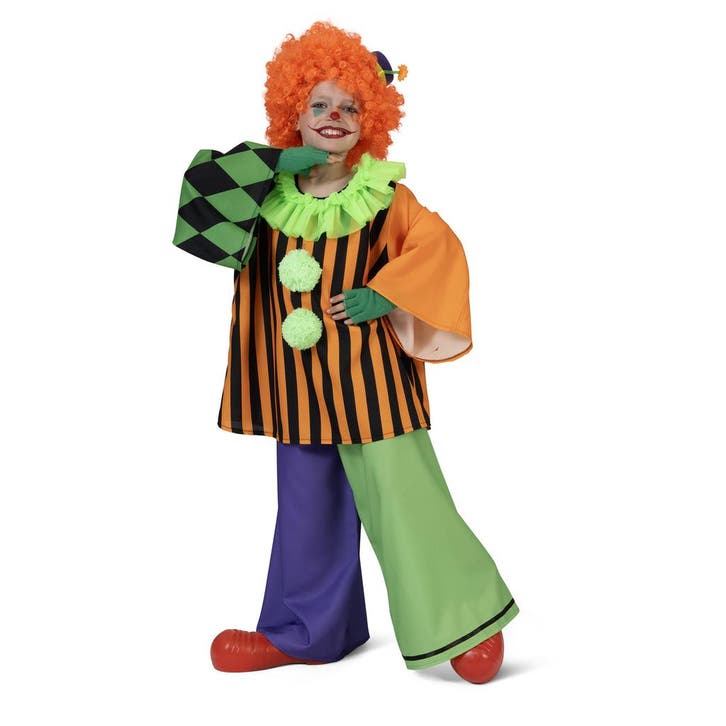 Clownspak Kind Pierolino, Kleding | Dames, Carnavalskleding en Feestkleding, Nieuw, Ophalen of Verzenden