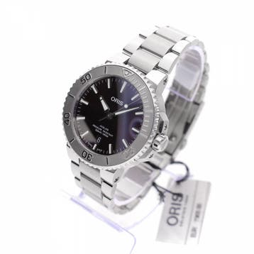 Oris Aquis Date Relief 01 733 7766 4158; Automatisch Here..., Overige merken, Staal, Polshorloge, Ophalen of Verzenden