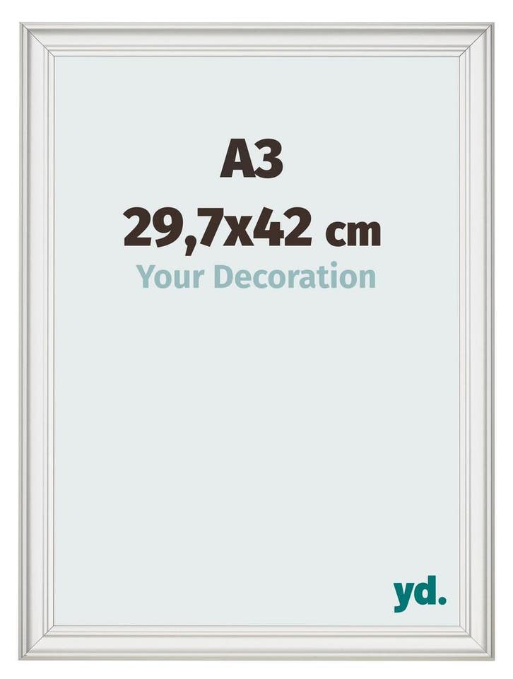 Fotolijst A3 - 29,7x42 cm - Wit Geveegd - MDF - Lazio, Huis en Inrichting, Woonaccessoires | Lijsten, Nieuw, Verzenden