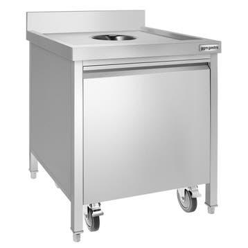 GGM Gastro | Afvalbak - gesloten - 50 liter - 700x700x970mm, Verzenden, Nieuw in verpakking, Overige typen