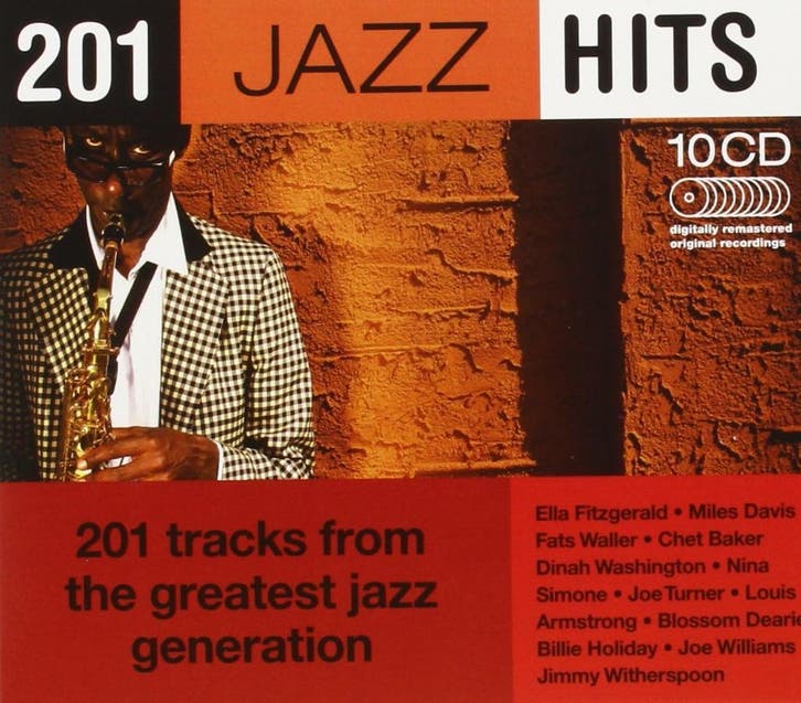 Various - 201 jazz hits van de grootste jazzgeneratie (10 CD, Cd's en Dvd's, Cd's | Jazz en Blues, Gebruikt, Ophalen of Verzenden