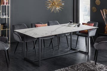 Design eettafel SYMBIOSE 200cm marmer wit keramiek gemaakt, Ophalen of Verzenden, Nieuw