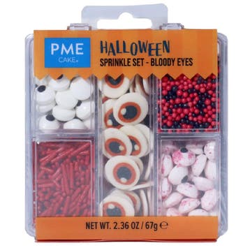 PME Halloween Sprinkle Set Bloederige Ogen 105g, Verzenden, Nieuw