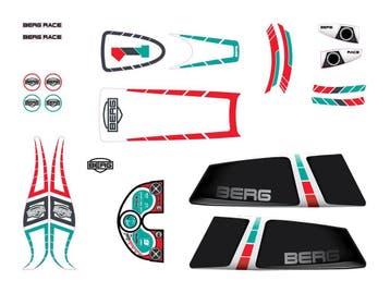 BERG-Onderdeel Skelter - XL Frame - Sticker set Race, Ophalen of Verzenden, Nieuw