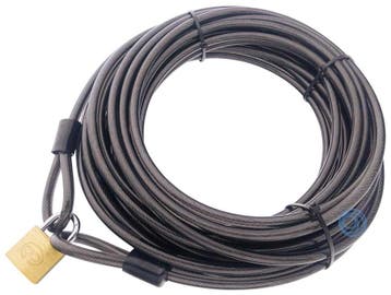 Staalkabel 20 meter met hangslot gelijksluitend, Doe-het-zelf en Verbouw, IJzerwaren en Bevestigingsmiddelen, Verzenden, Nieuw