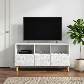vidaXL TV-kast 102 x 34,5 x 50 cm Wit Bewerkt hout, Minder dan 50 cm, Verzenden, Nieuw, Minder dan 100 cm