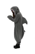 Onesie Haai Pak L-XL Haaienpak Kostuum Grijs Vis Shark Visse, Maat 52/54 (L), Carnaval, Nieuw, Ophalen of Verzenden